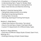 Seamless sewing course