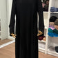 Jersey Dress with Sleeves Black