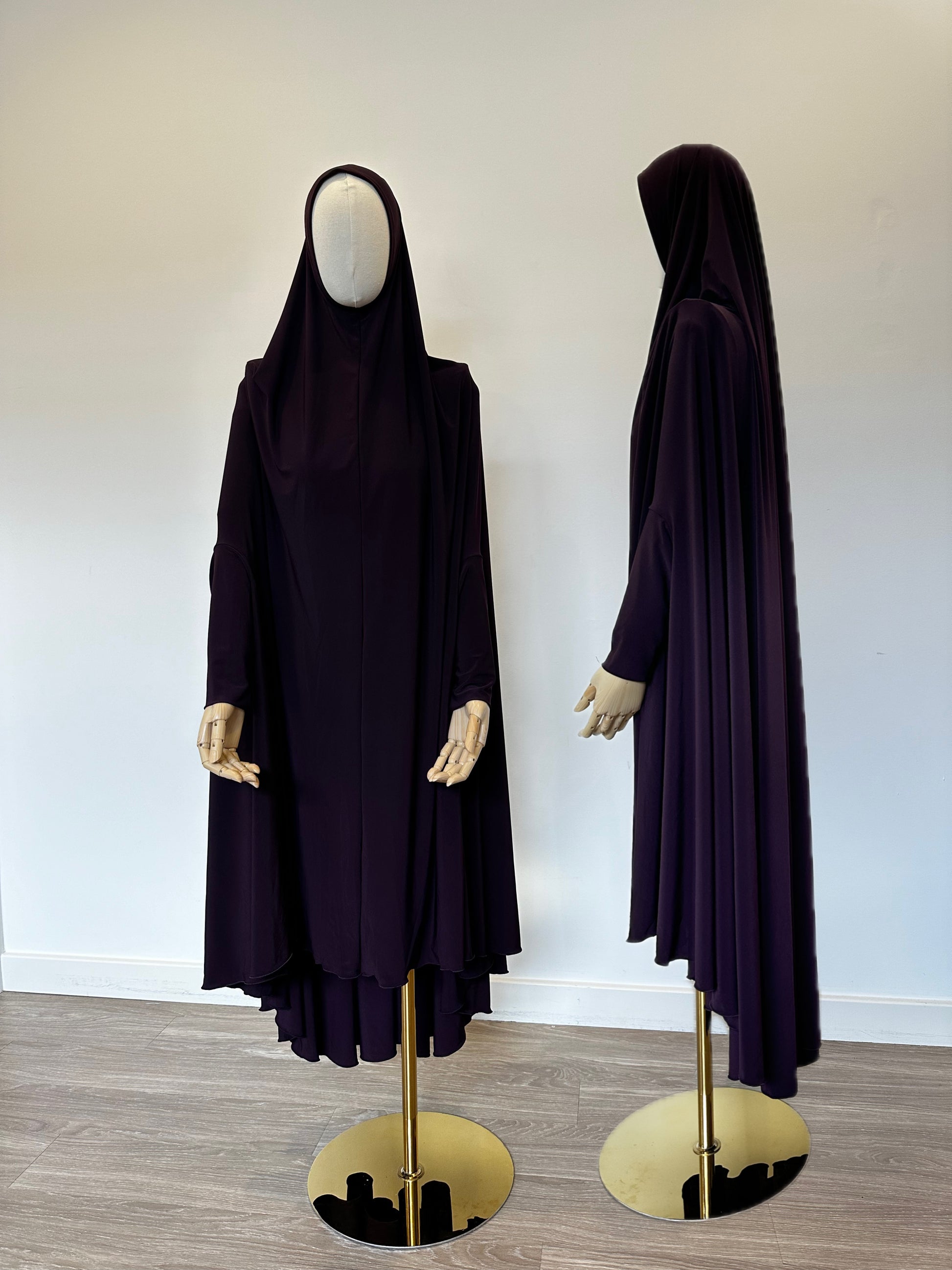 Jilbab Sleeves Long Eggplant